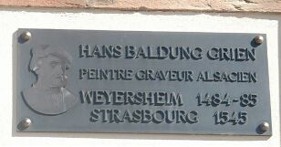 Plaque commémorative offerte par la commune de Weyersheim