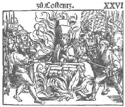Zeichnung aus Richenthal's "Das Concilium so zu Constantz gehalten ist worden, des jars 1413, 16. Jahrhundert"