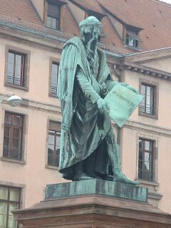 Statue de Gutenberg à Strasbourg
